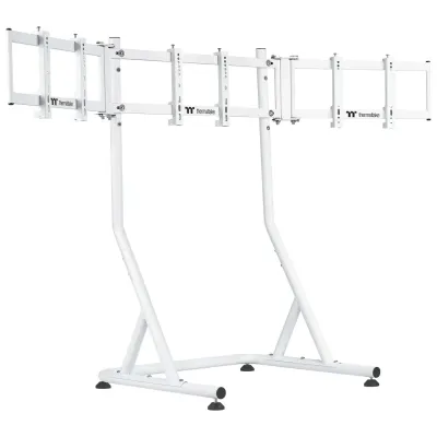 Thermaltake Triplo Supporto Da Corsa per Monitor - Bianco