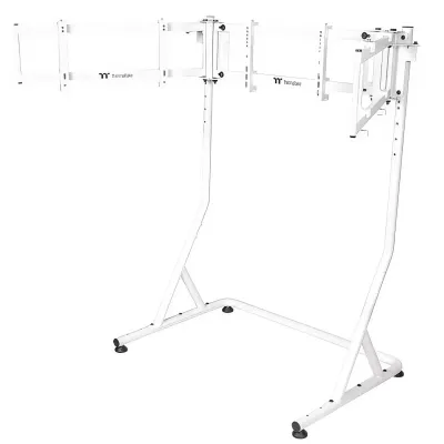 Thermaltake Triplo Supporto Da Corsa PRO per Monitor - Bianco