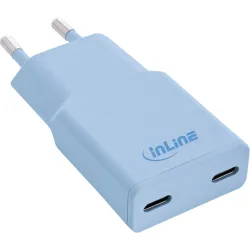 InLine Caricatore USB-C 30W GaN Doppio USB-C PD/PPS - Ice Candy