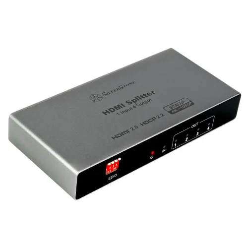 SilverStone SST-HS14 - Splitter HDMI 2.0 4K 1 Ingresso 4 Uscite con HDR10 e Dolby Vision