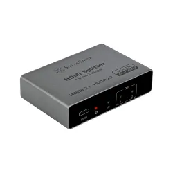 SilverStone SST-HS12 - Splitter HDMI 2.0 4K 1 ingresso 2 uscite con protezione integrata