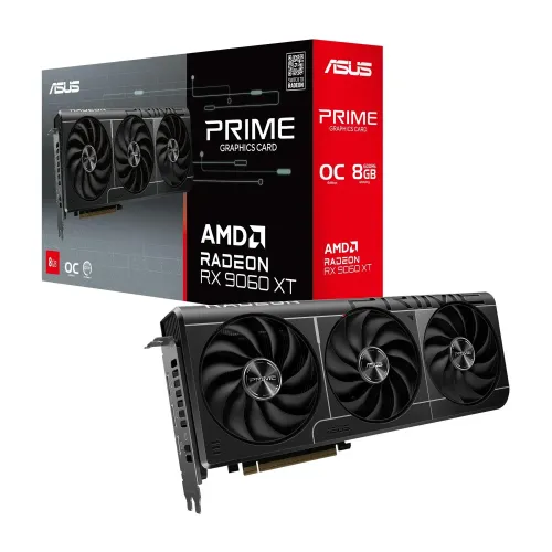 Asus Prime Radeon RX 9060 XT - 8 GB GDDR6, PCIe 5.0, Triple-Fan, DisplayPort 2.1, HDMI 2.1