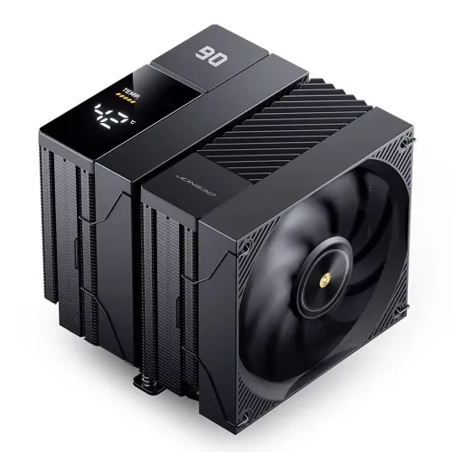 Jonsbo CC90 Dissipatore CPU Dual Tower Nero - 6 Heat Pipe, Ventola PWM 130mm, Display a Segmenti, 285W TDP