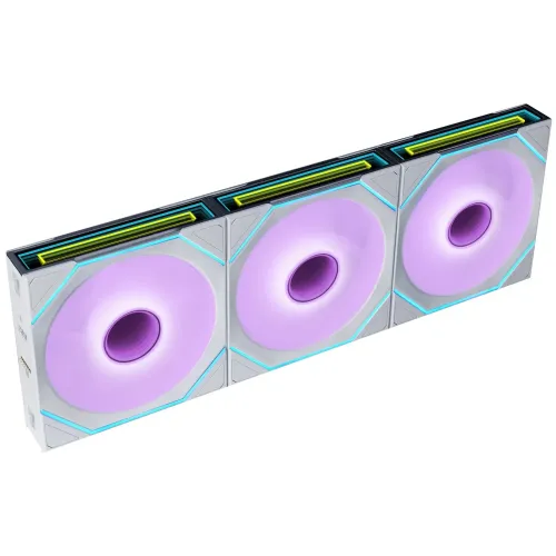 Lian Li UNI FAN SL-INF FLEX Wireless - Ventola ARGB Reverse Blade 120mm, Tripack con Controller - Bianca