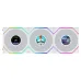 Lian Li UNI FAN TL LCD FLEX Wireless 120mm ARGB - Kit 3 Ventole Reverse con Controller - Bianco