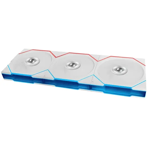 Lian Li UNI FAN TL FLEX Wireless ARGB 120mm - Kit 3 Ventole con Controller - Bianco